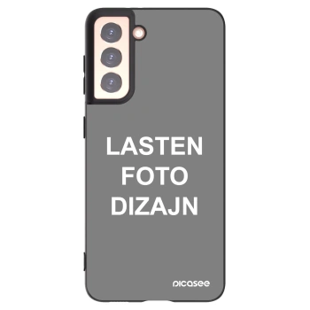 Picasee silikonski črni ovitek za Samsung Galaxy S21 5G G991B - Lasten foto dizajn