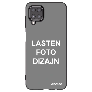 Picasee silikonski črni ovitek za Samsung Galaxy A12 A125F - Lasten foto dizajn