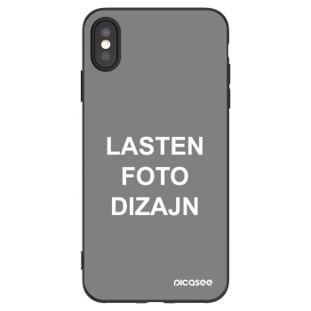 Picasee silikonski črni ovitek za Apple iPhone XS Max - Lasten foto dizajn