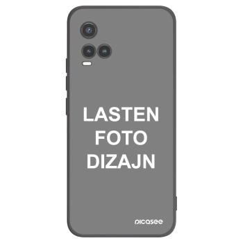 Picasee silikonski črni ovitek za Vivo Y33s - Lasten foto dizajn