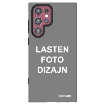 Picasee silikonski črni ovitek za Samsung Galaxy S22 Ultra 5G - Lasten foto dizajn
