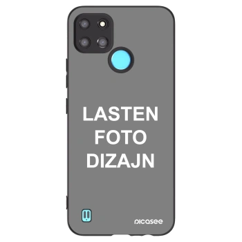 Picasee silikonski črni ovitek za Realme C21Y - Lasten foto dizajn