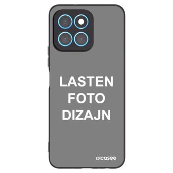 Picasee silikonski črni ovitek za Honor X8 5G - Lasten foto dizajn