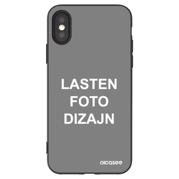 Picasee silikonski črni ovitek za Apple iPhone X/XS - Lasten foto dizajn