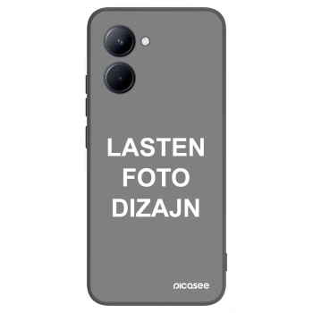 Picasee silikonski črni ovitek za Realme C33 (2023) - Lasten foto dizajn