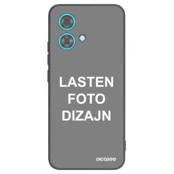 Picasee silikonski črni ovitek za Motorola Edge 40 Neo - Lasten foto dizajn