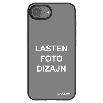 Picasee silikonski črni ovitek za Apple iPhone 16e - Lasten foto dizajn