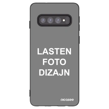 Picasee silikonski črni ovitek za Samsung Galaxy S10 G973 - Lasten foto dizajn