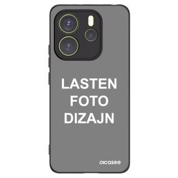 Picasee silikonski črni ovitek za Xiaomi Redmi Note 14 4G - Lasten foto dizajn