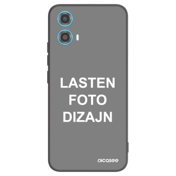 Picasee silikonski črni ovitek za Motorola Moto G34 5G - Lasten foto dizajn