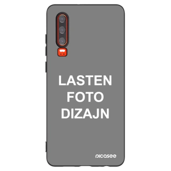 Picasee silikonski črni ovitek za Huawei P30 - Lasten foto dizajn