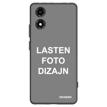 Picasee silikonski črni ovitek za Motorola Moto E14 - Lasten foto dizajn
