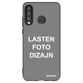 Picasee silikonski črni ovitek za Huawei P30 Lite - Lasten foto dizajn