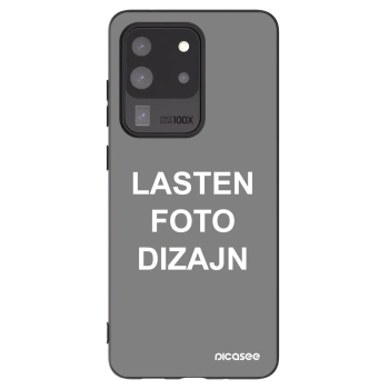 Picasee silikonski črni ovitek za Samsung Galaxy S20 Ultra 5G G988F - Lasten foto dizajn