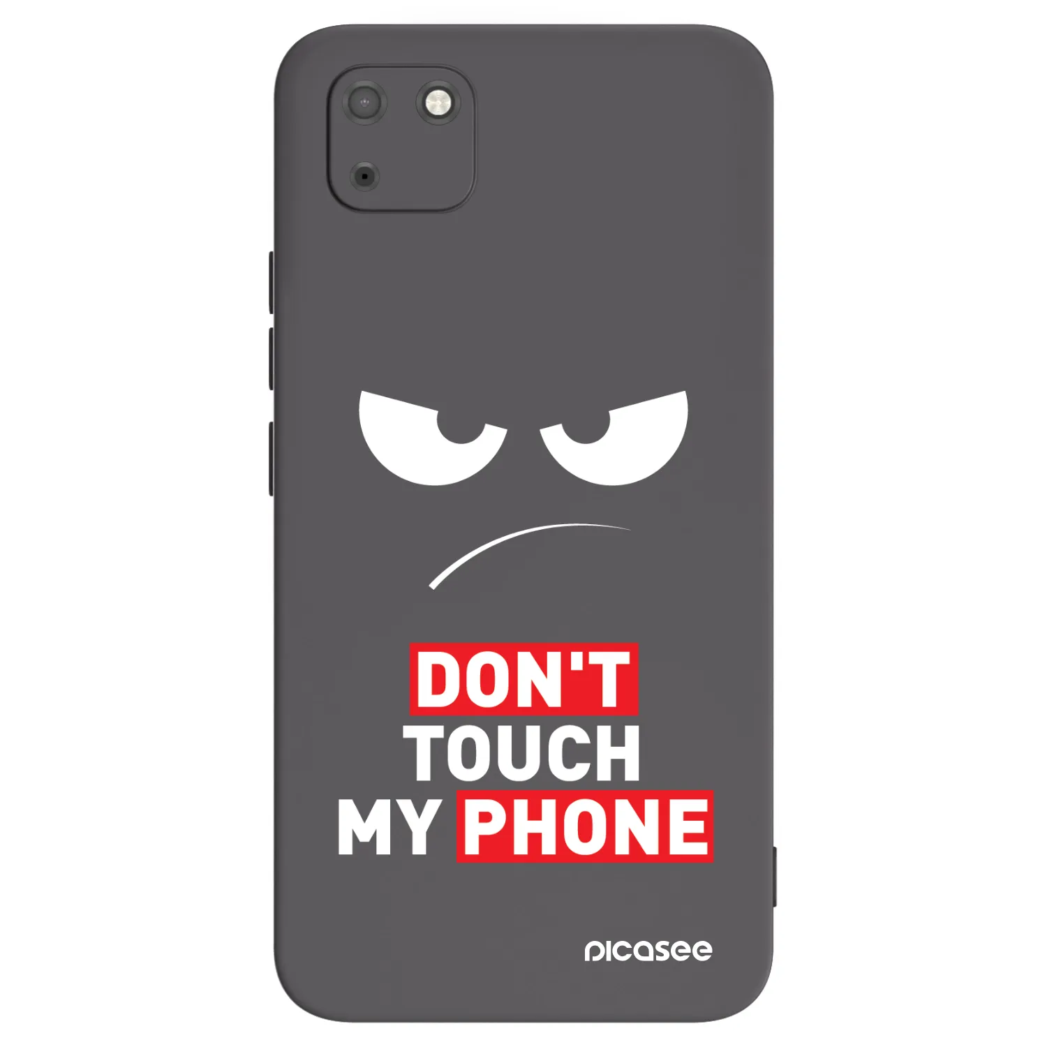 Picasee silikonski črni ovitek za Huawei Y5P - Angry Eyes - Transparent
