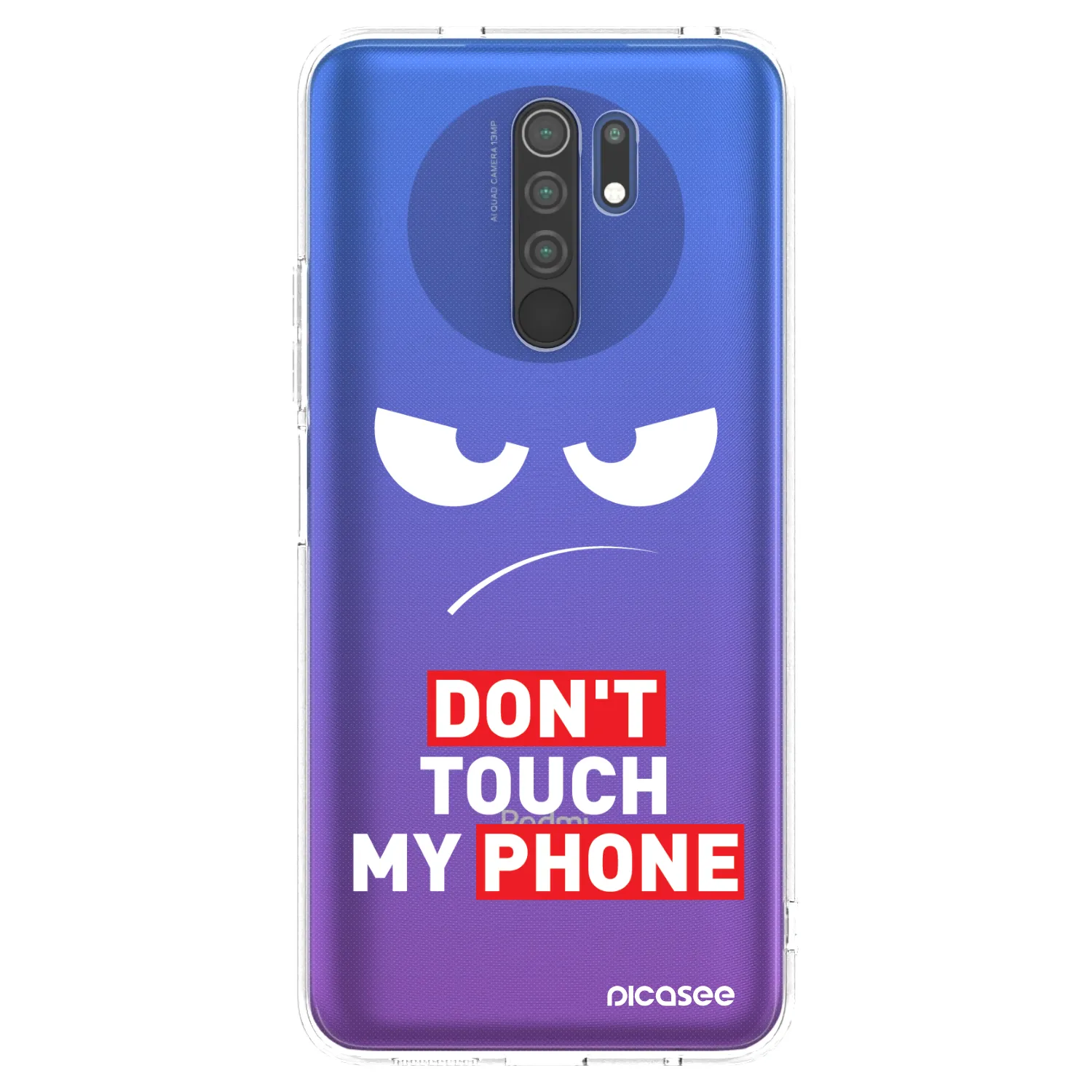 Picasee silikonski prozorni ovitek za Xiaomi Redmi 9 - Angry Eyes - Transparent