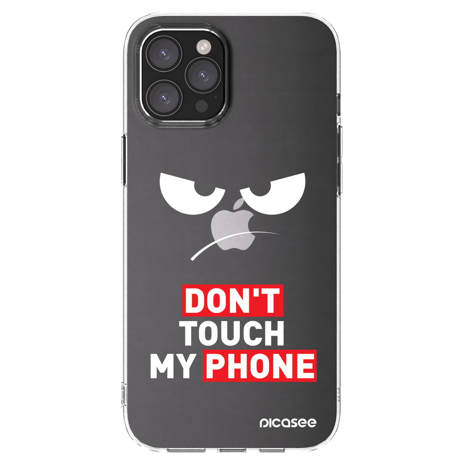 Picasee silikonski prozorni ovitek za Apple iPhone 12 Pro Max - Angry Eyes - Transparent