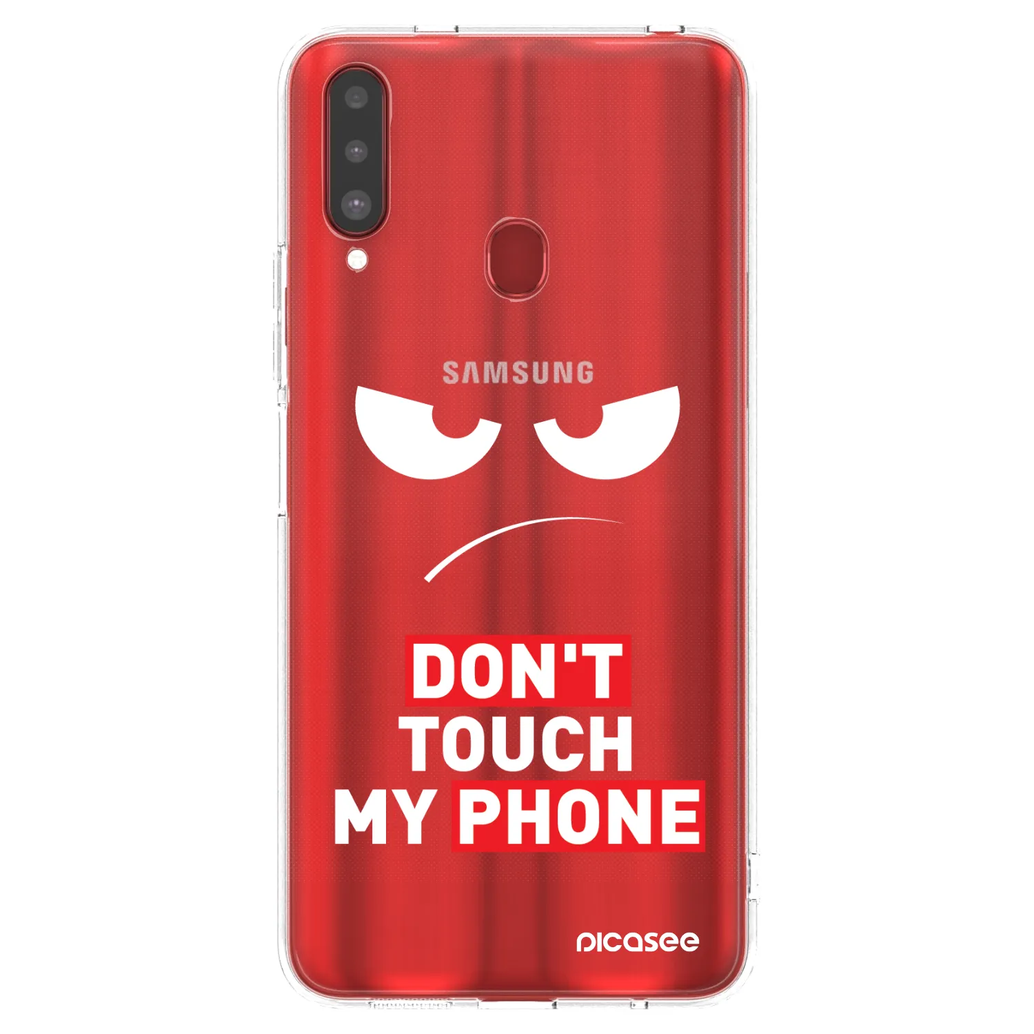 Picasee silikonski prozorni ovitek za Samsung Galaxy A20s - Angry Eyes - Transparent