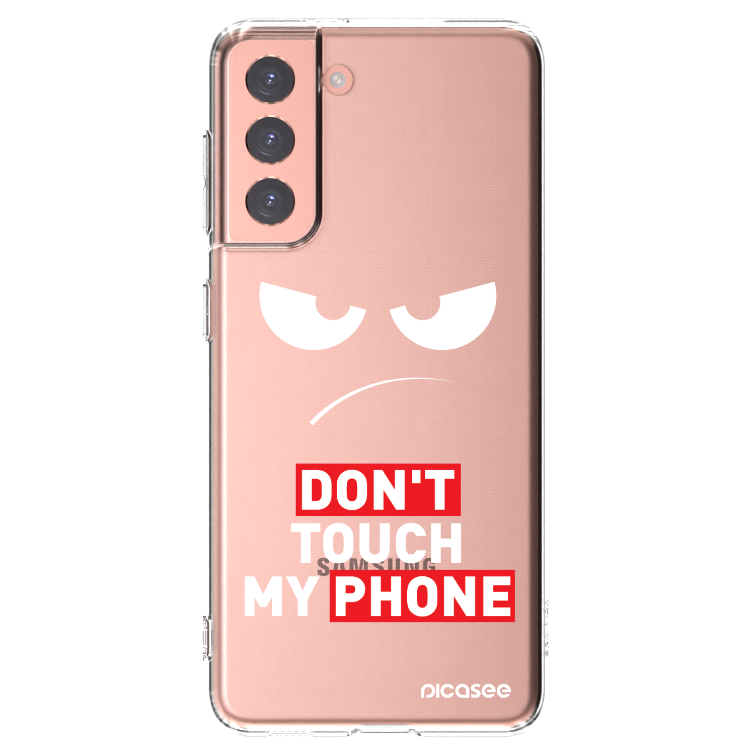 Picasee silikonski prozorni ovitek za Samsung Galaxy S21 5G G991B - Angry Eyes - Transparent