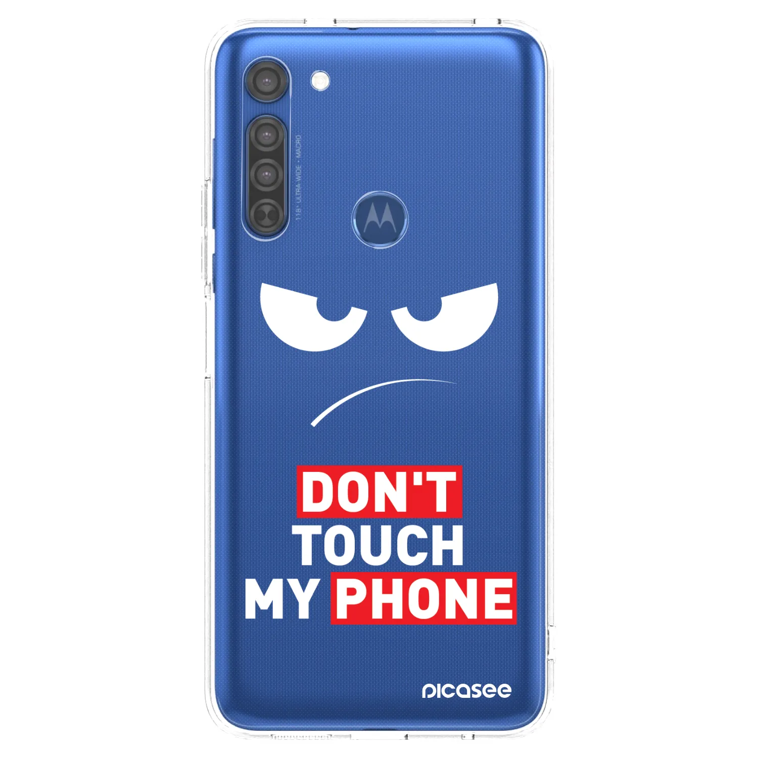 Picasee silikonski prozorni ovitek za Motorola Moto G8 - Angry Eyes - Transparent