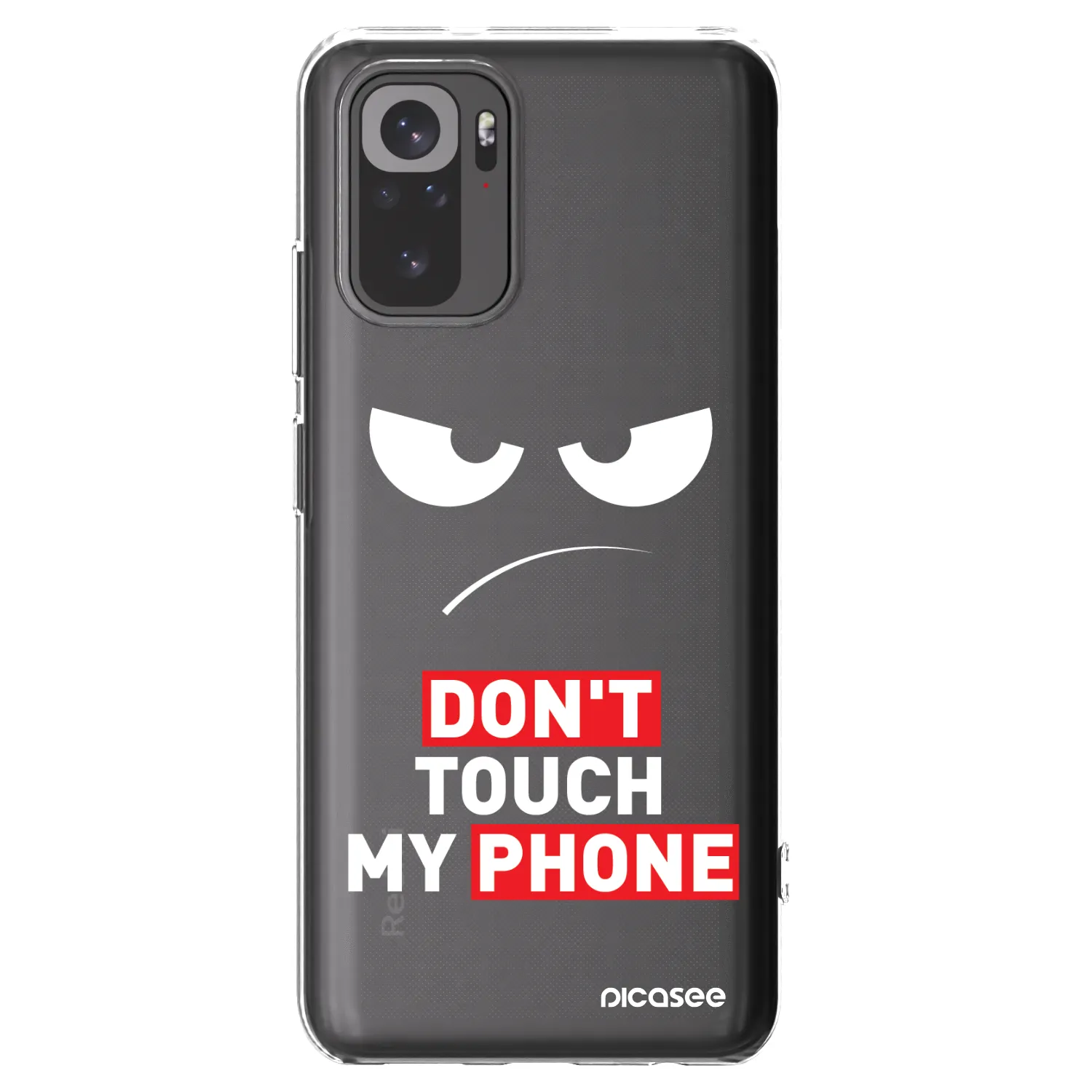 Picasee silikonski prozorni ovitek za Xiaomi Redmi Note 10 - Angry Eyes - Transparent