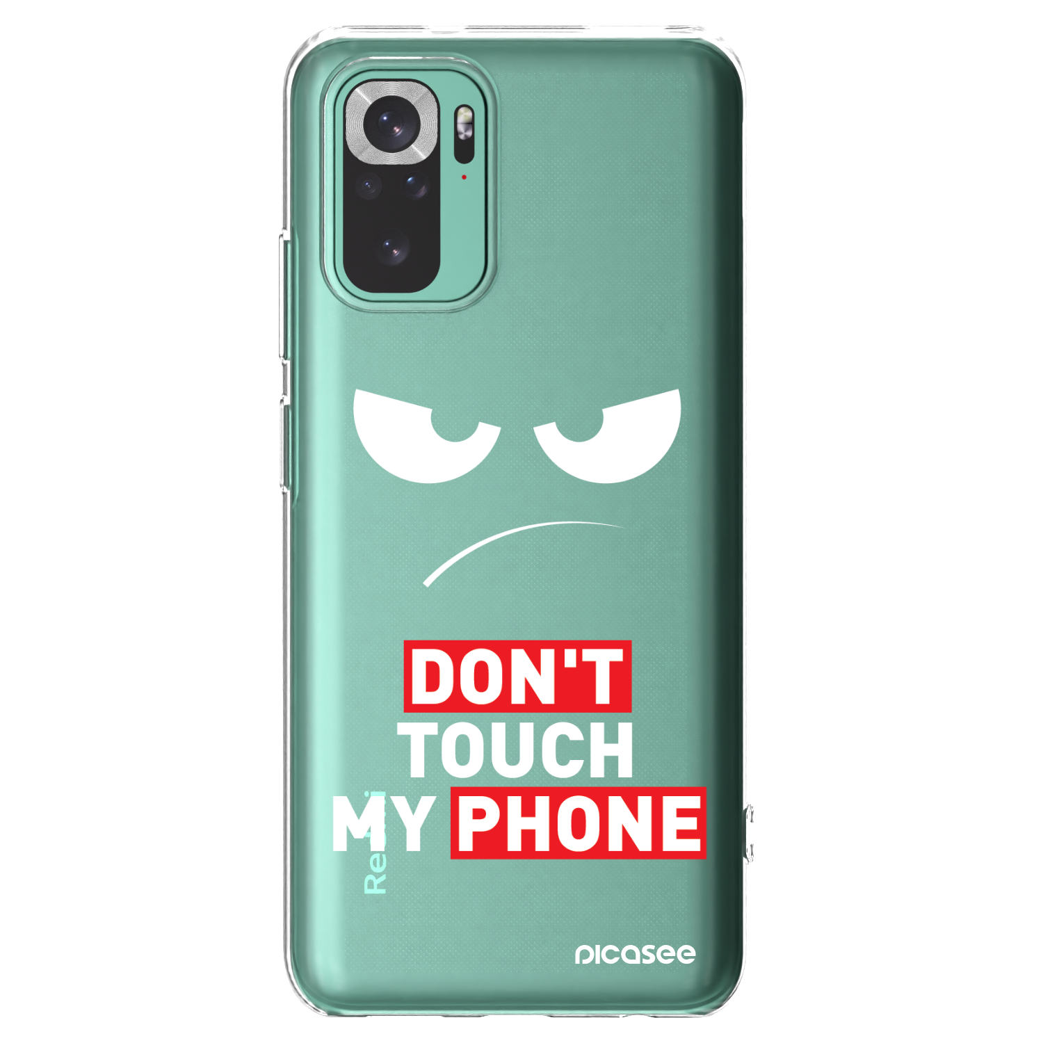 Picasee silikonski prozorni ovitek za Xiaomi Redmi Note 10 Pro - Angry Eyes - Transparent