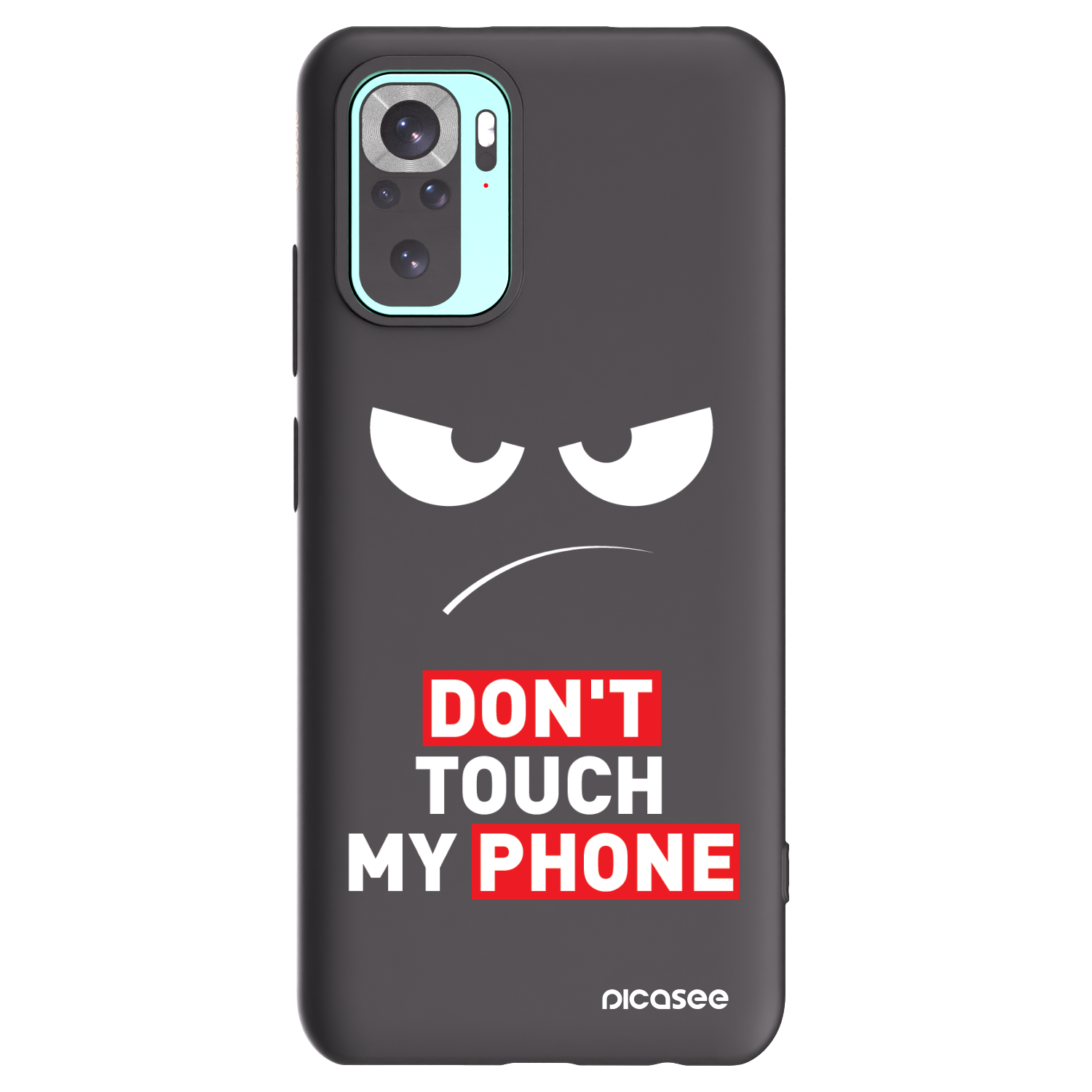 Picasee silikonski črni ovitek za Xiaomi Redmi Note 10 Pro - Angry Eyes - Transparent