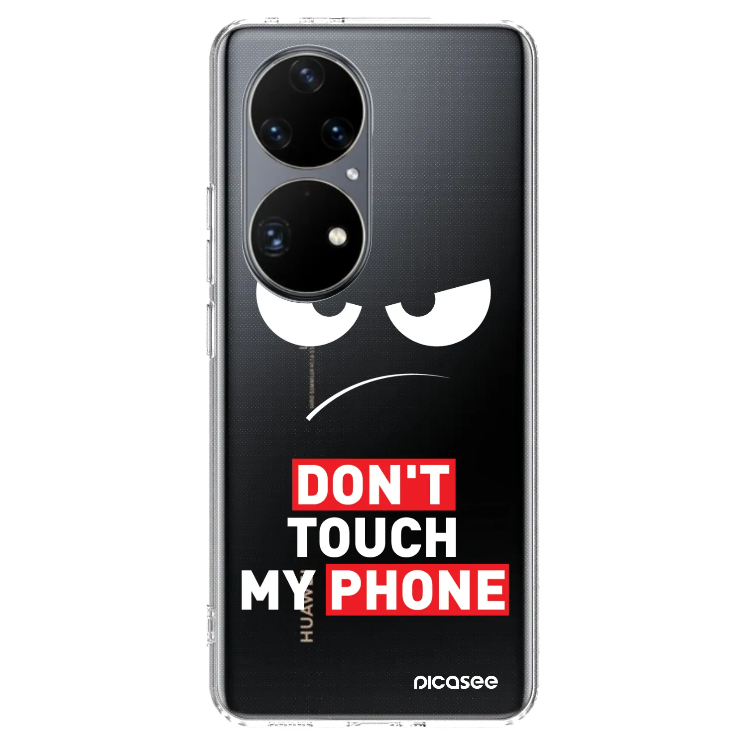 Picasee silikonski prozorni ovitek za Huawei P50 - Angry Eyes - Transparent