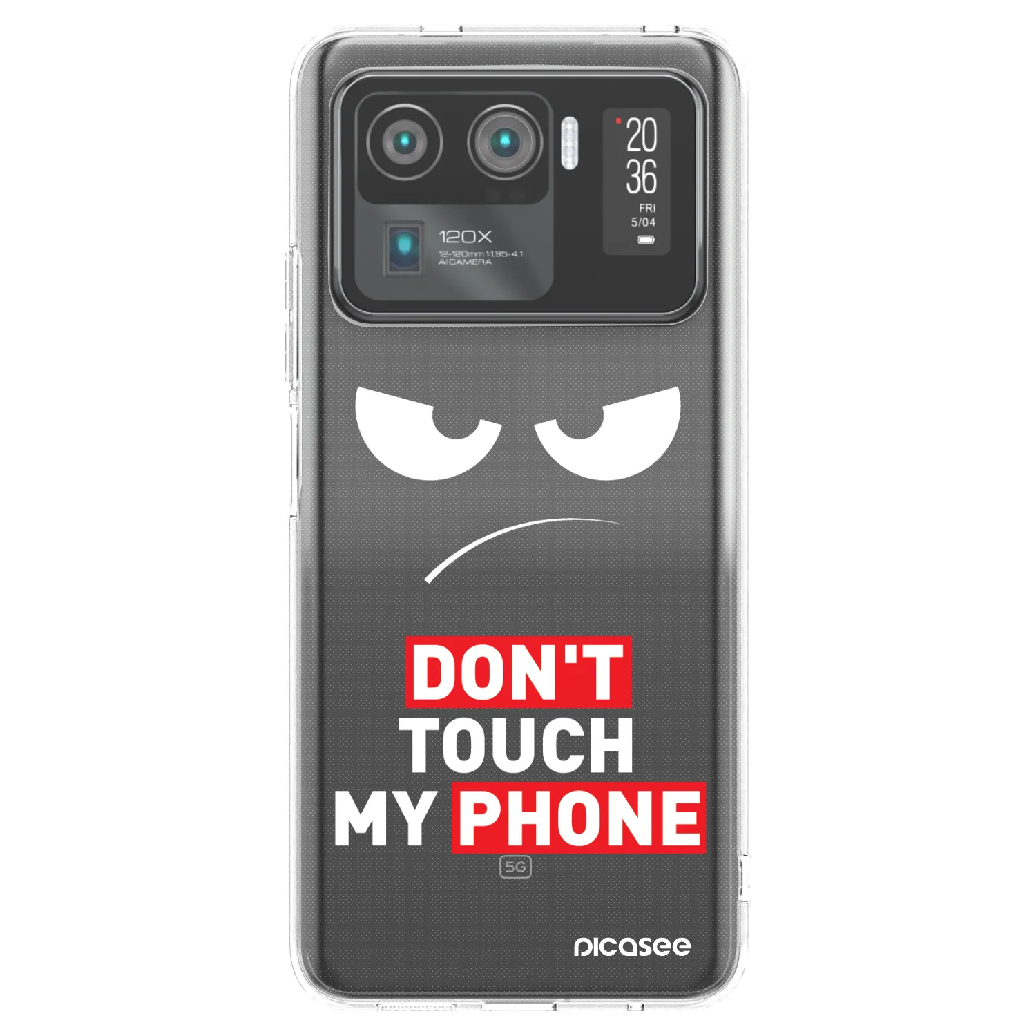 Picasee silikonski prozorni ovitek za Xiaomi Mi 11 Ultra - Angry Eyes - Transparent