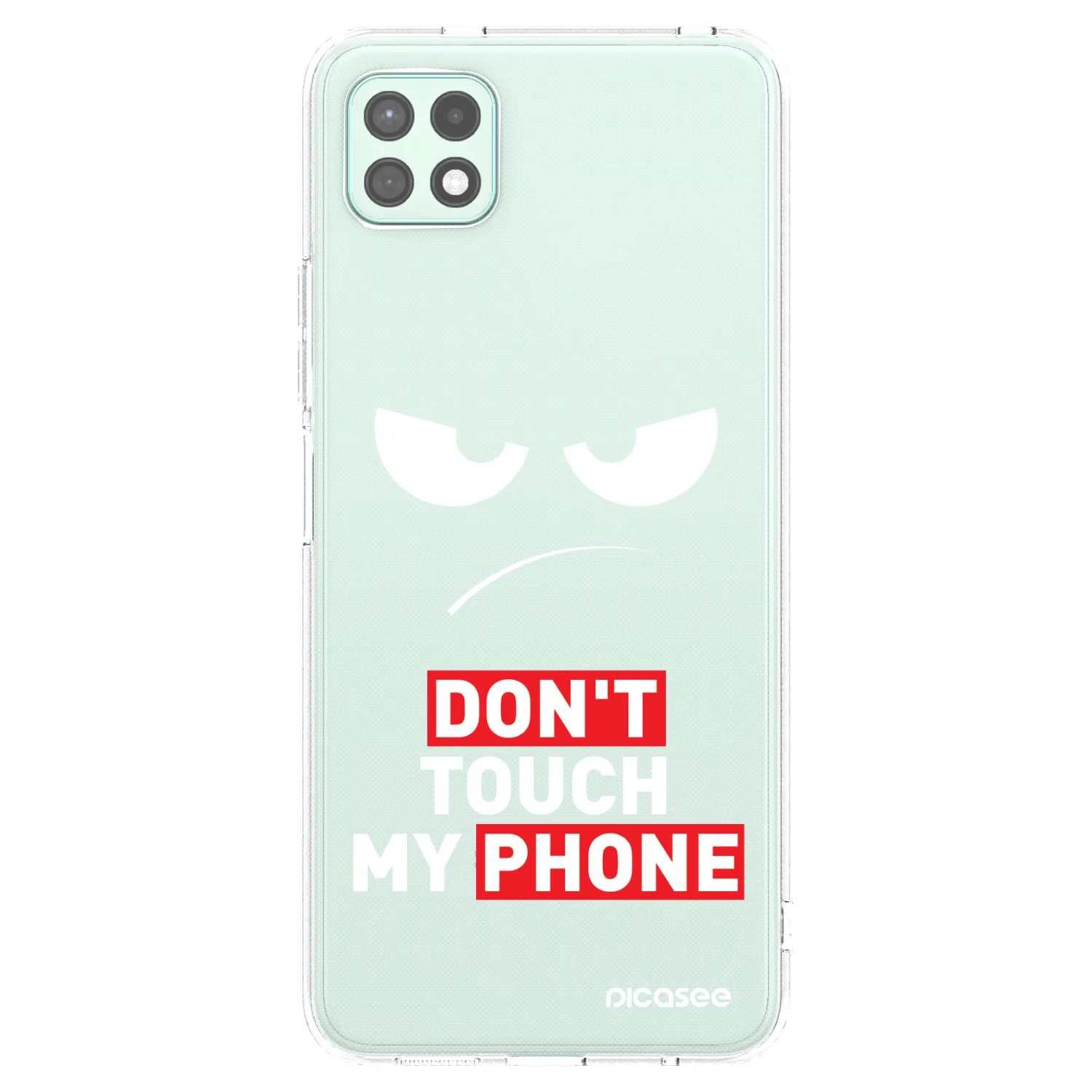 Picasee silikonski prozorni ovitek za Samsung Galaxy A22 A226B 5G - Angry Eyes - Transparent