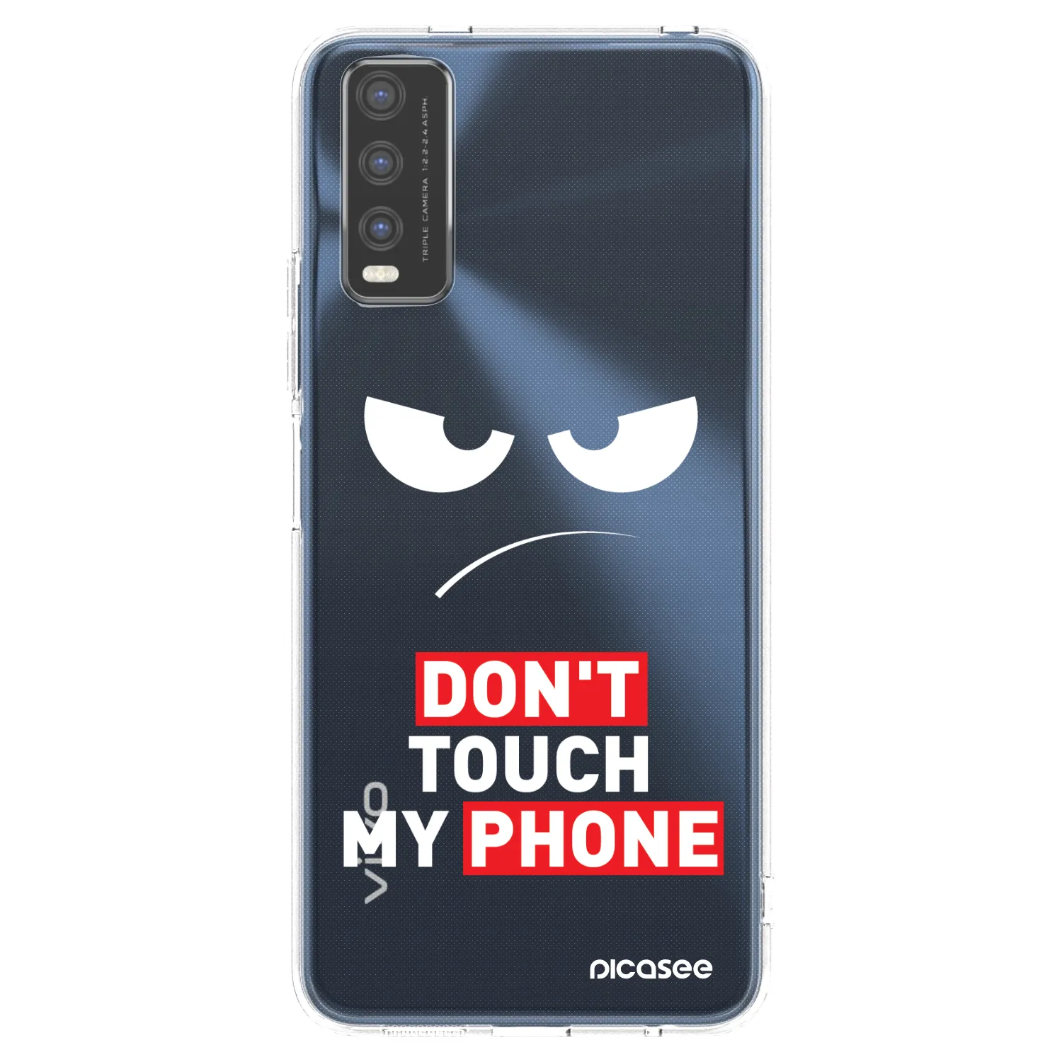 Picasee silikonski prozorni ovitek za Vivo Y20s - Angry Eyes - Transparent