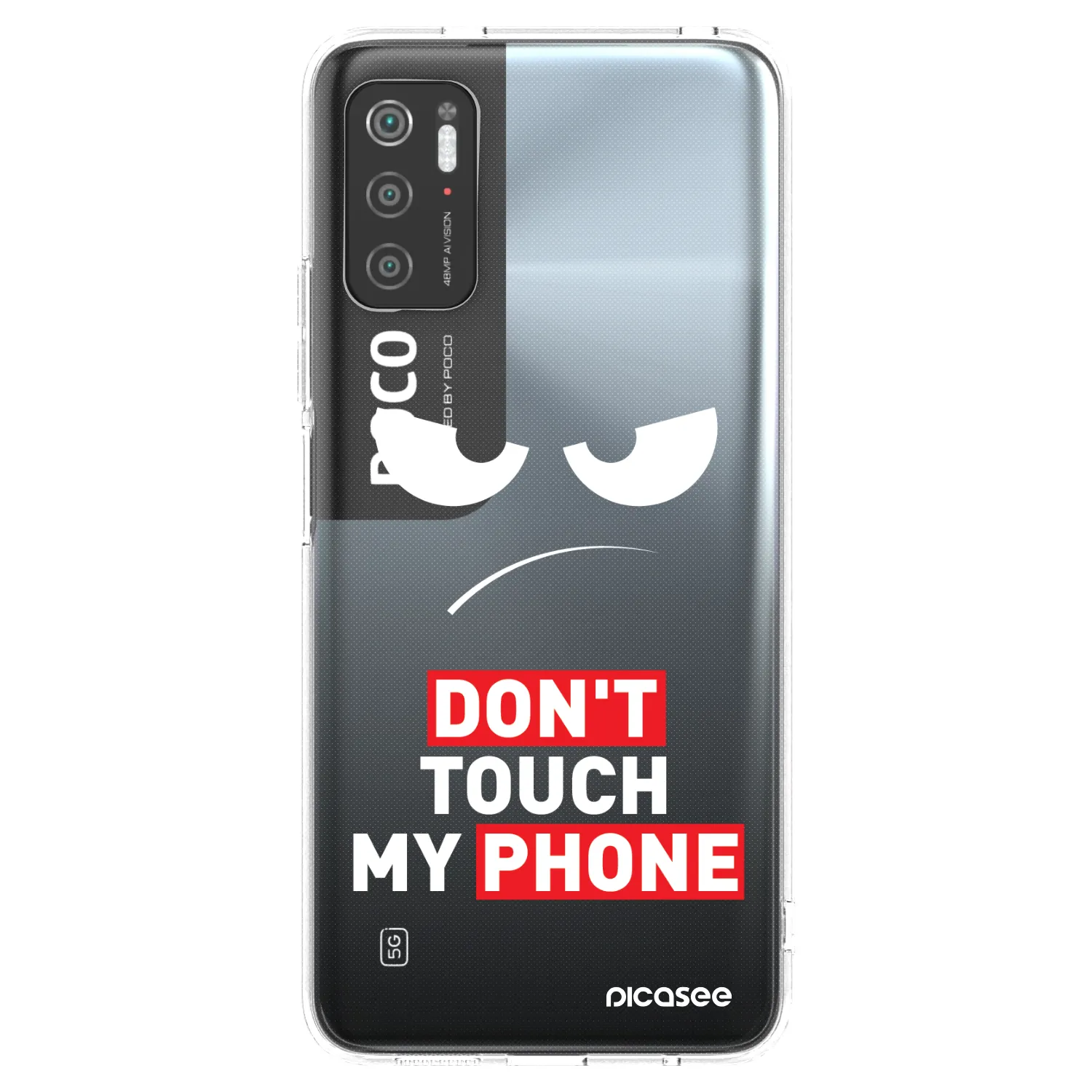 Picasee silikonski prozorni ovitek za Xiaomi Poco M3 Pro 5G - Angry Eyes - Transparent