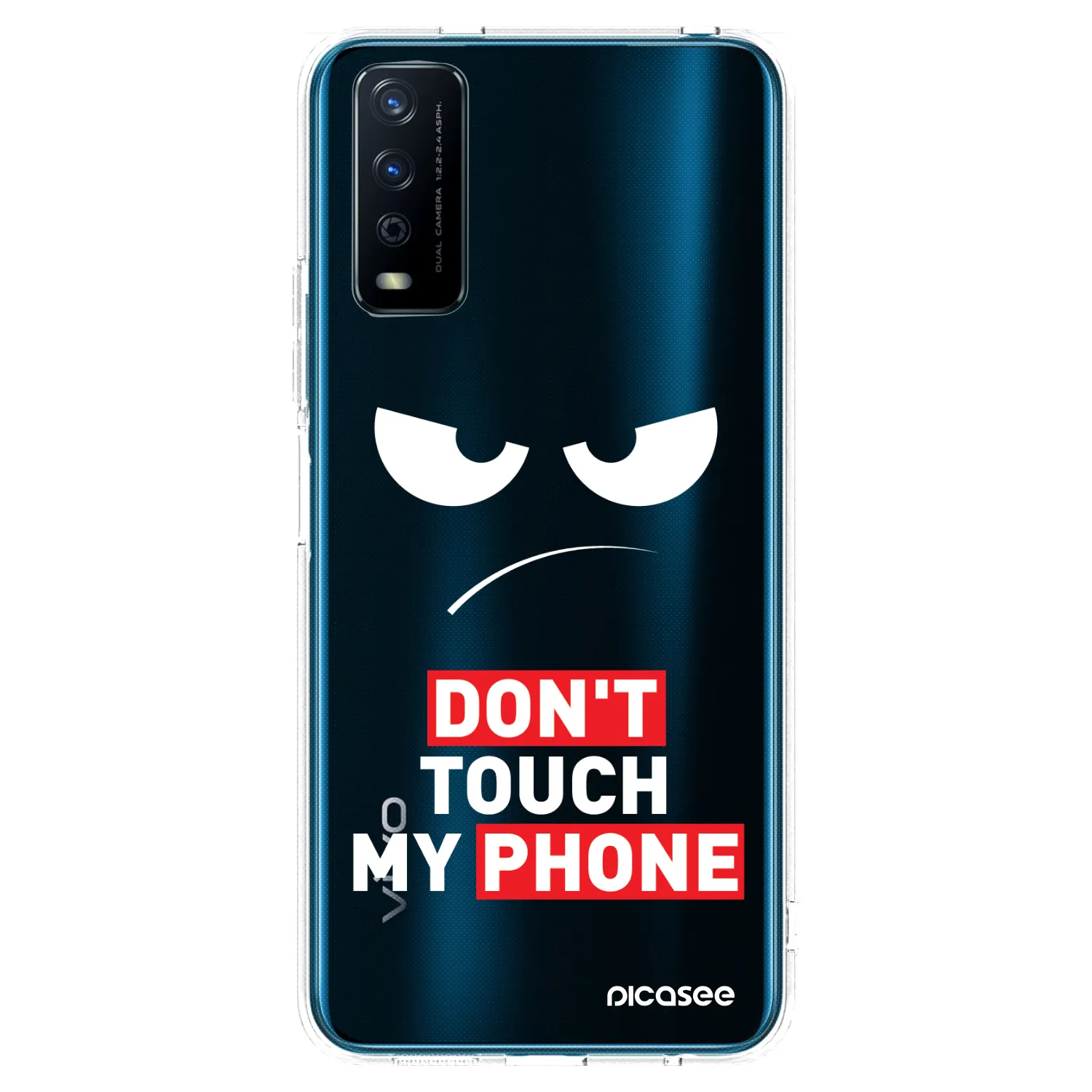 Picasee silikonski prozorni ovitek za Vivo Y11s - Angry Eyes - Transparent