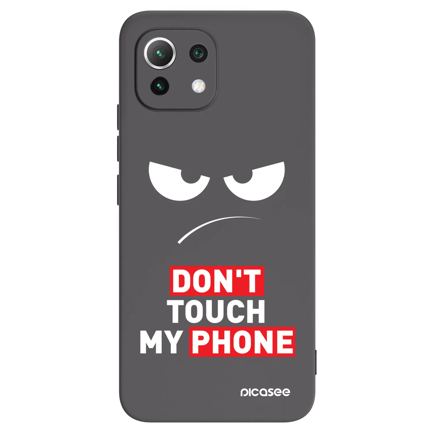 Picasee silikonski črni ovitek za Xiaomi 11 Lite 5G NE - Angry Eyes - Transparent