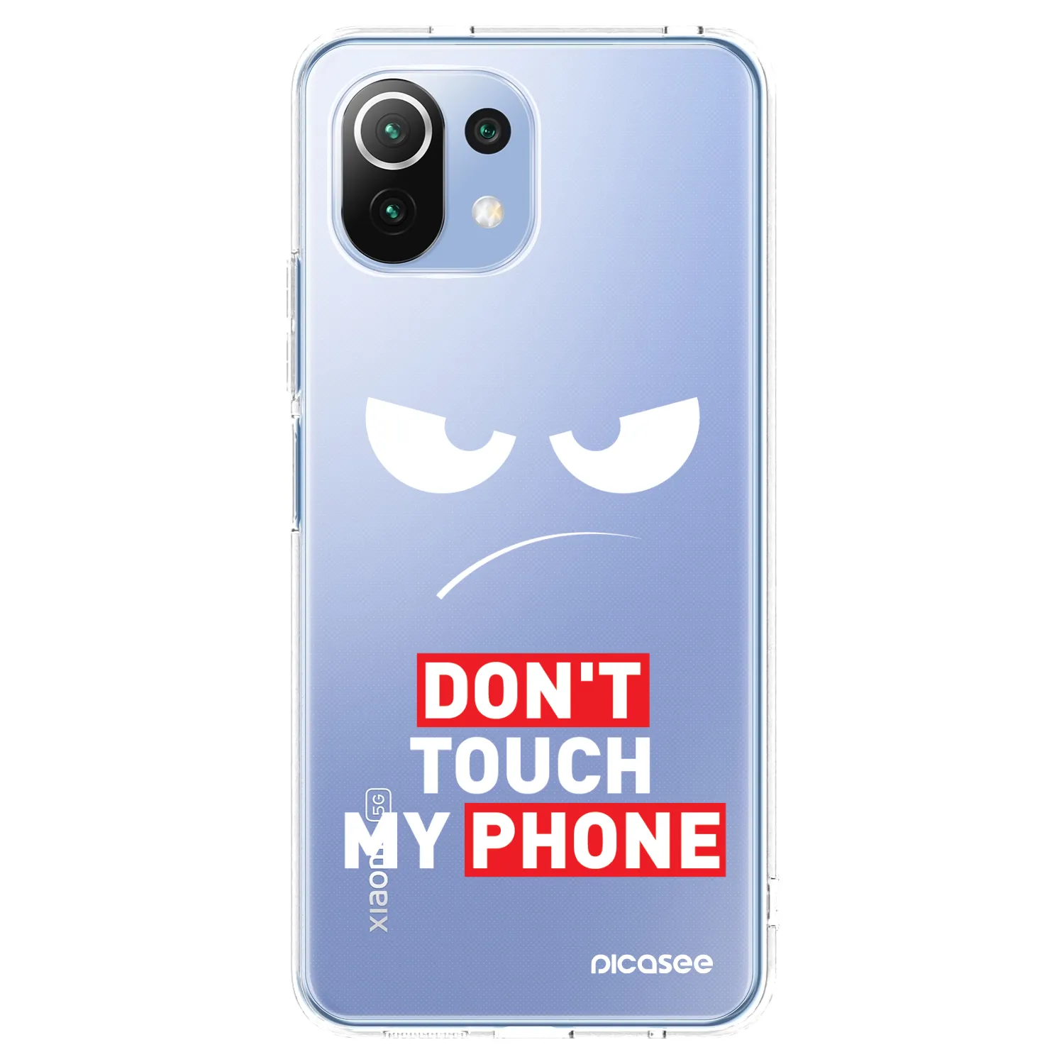 Picasee silikonski prozorni ovitek za Xiaomi 11 Lite 5G NE - Angry Eyes - Transparent