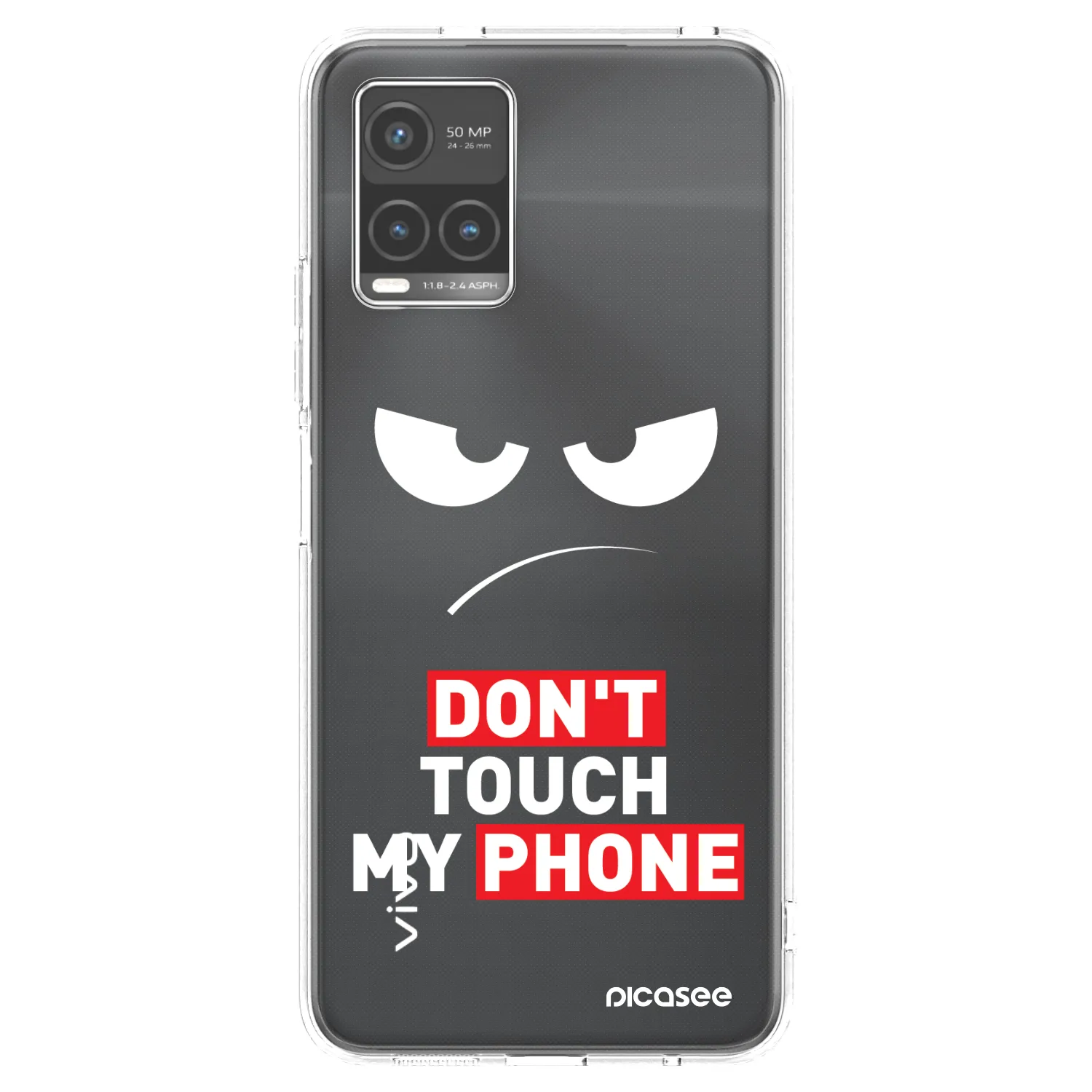 Picasee silikonski prozorni ovitek za Vivo Y33s - Angry Eyes - Transparent