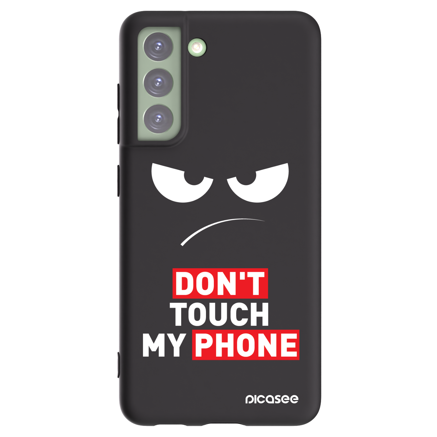 Picasee silikonski črni ovitek za Samsung Galaxy S21 FE 5G - Angry Eyes - Transparent