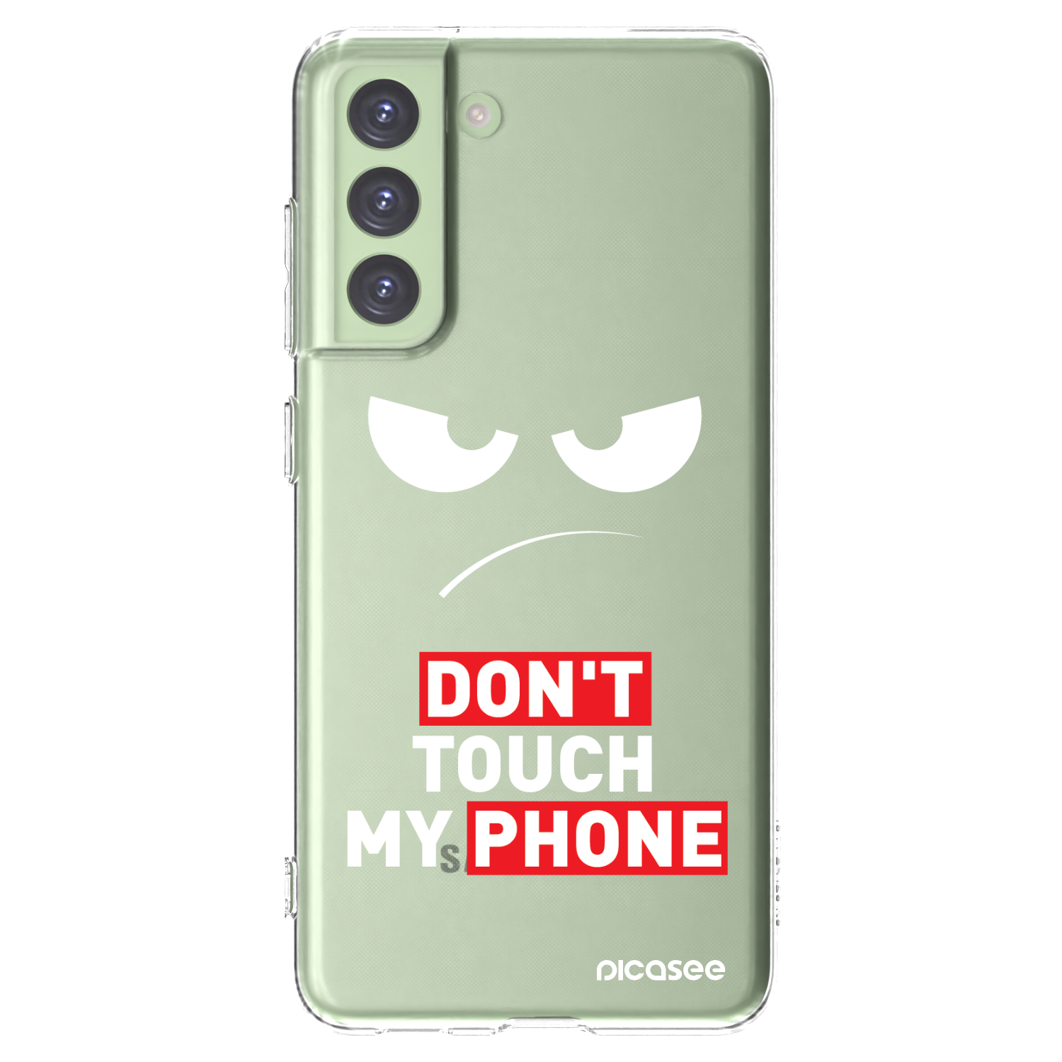 Picasee silikonski prozorni ovitek za Samsung Galaxy S21 FE 5G - Angry Eyes - Transparent