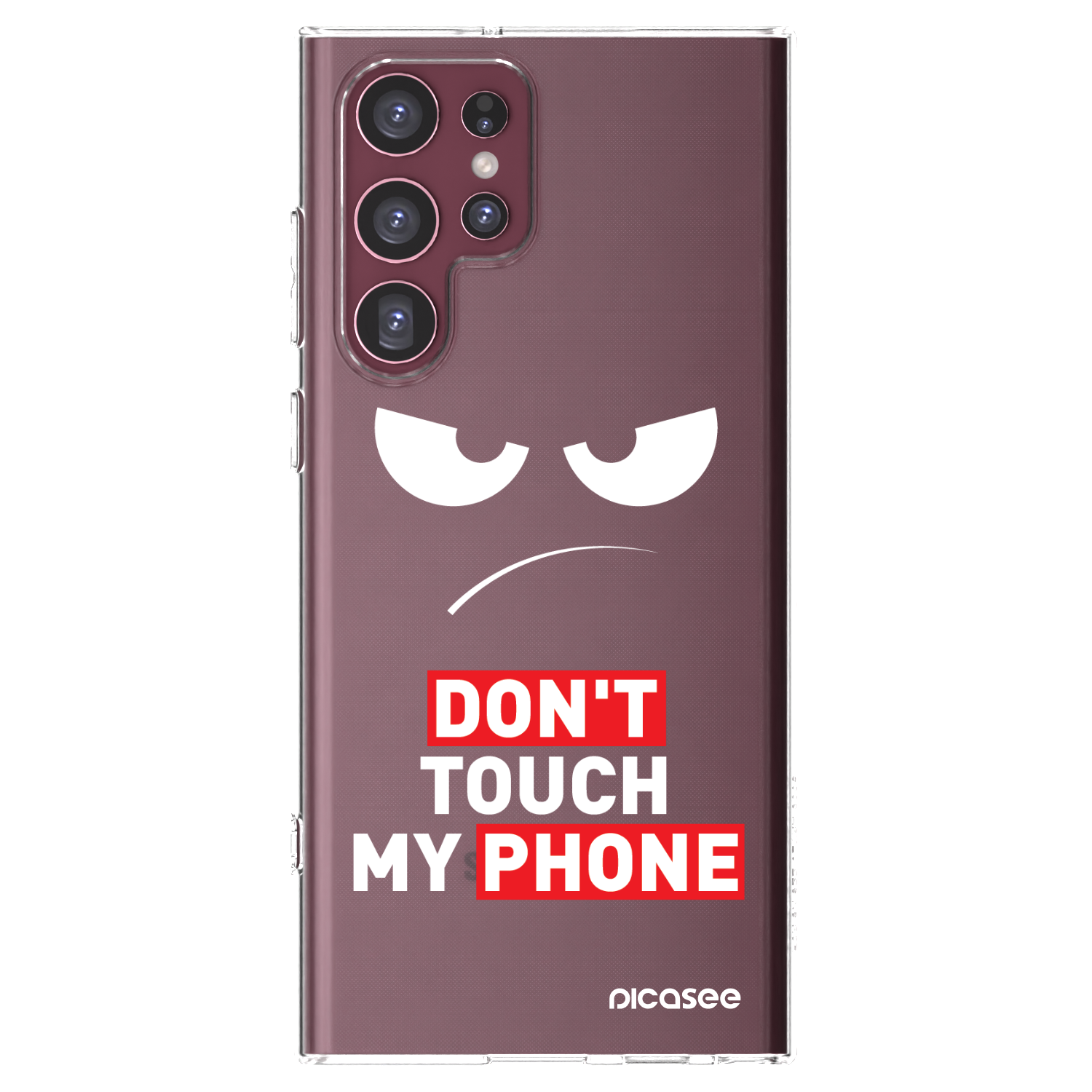 Picasee silikonski prozorni ovitek za Samsung Galaxy S22 Ultra 5G - Angry Eyes - Transparent