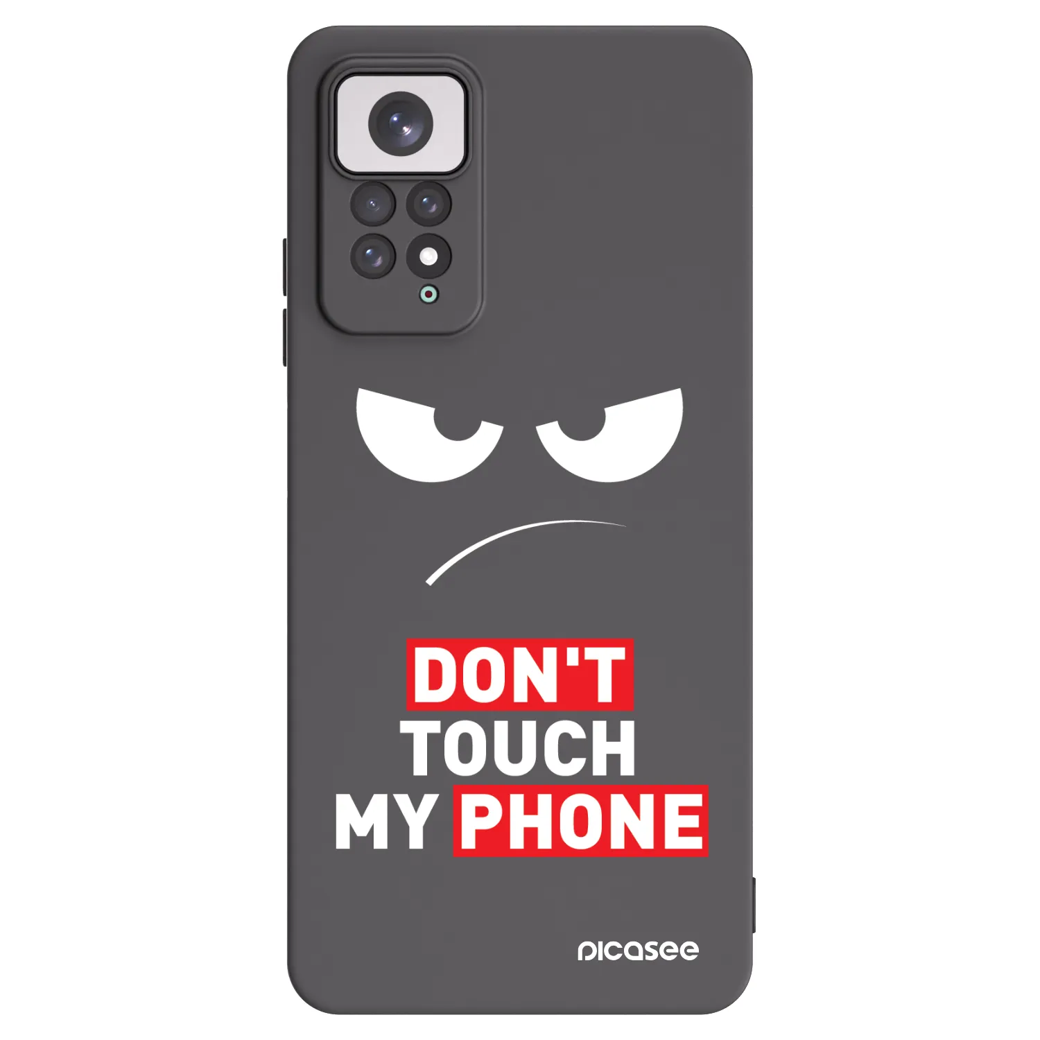 Picasee silikonski črni ovitek za Xiaomi Redmi Note 11 - Angry Eyes - Transparent