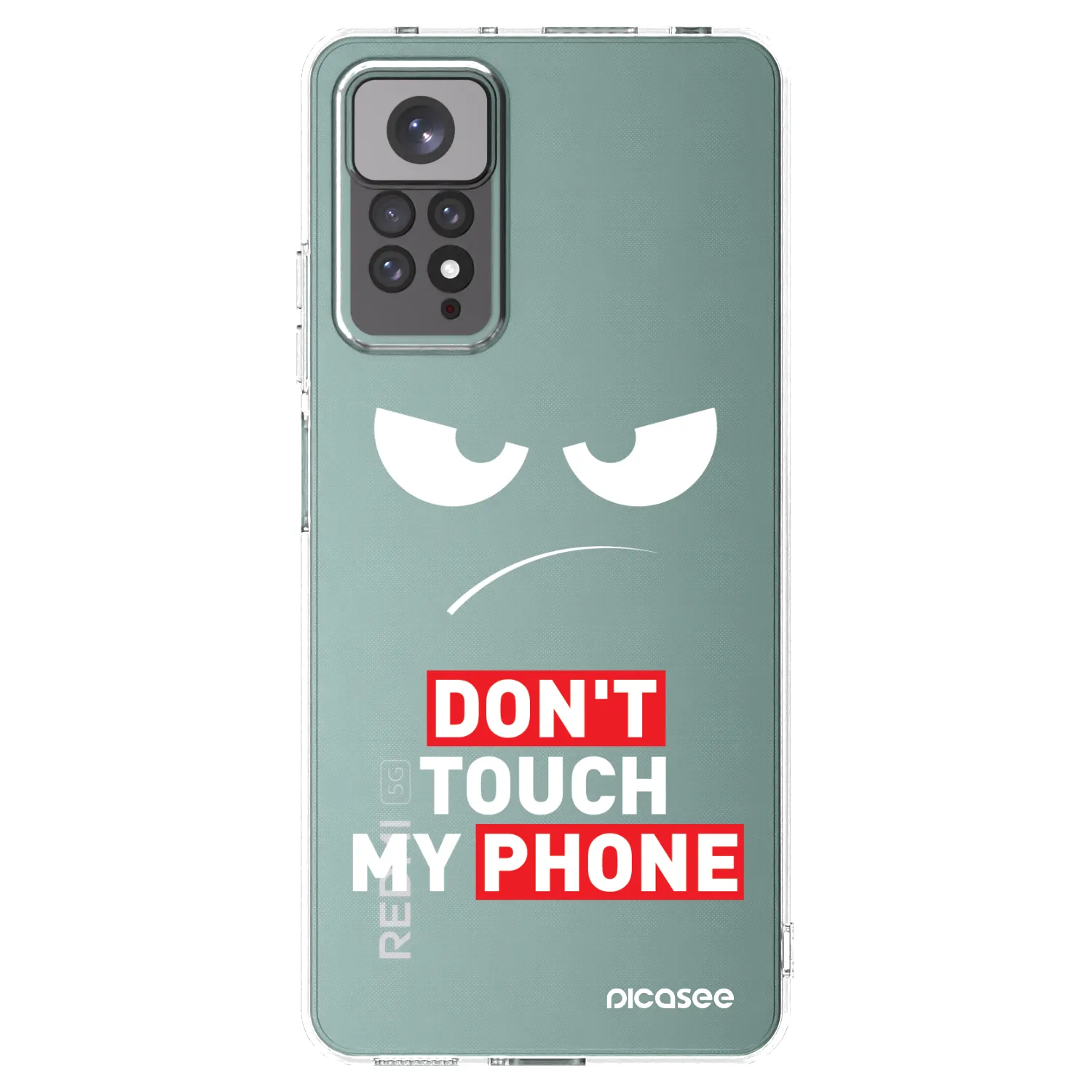 Picasee silikonski prozorni ovitek za Xiaomi Redmi Note 11 - Angry Eyes - Transparent