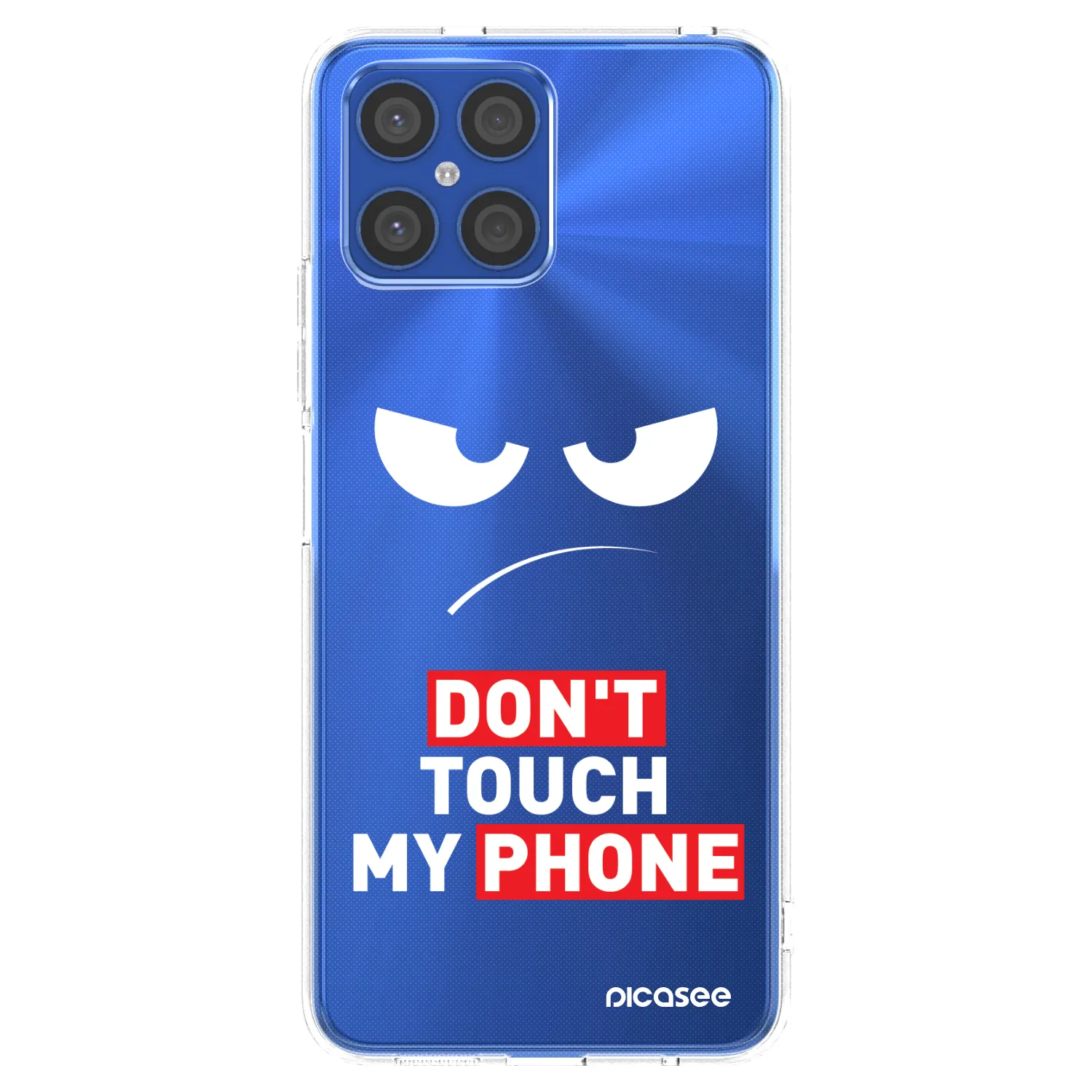 Picasee silikonski prozorni ovitek za Honor X8 4G - Angry Eyes - Transparent