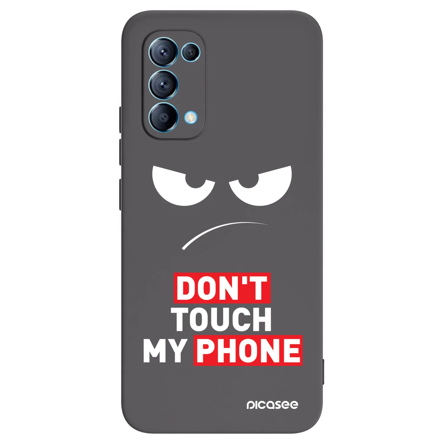 Picasee silikonski črni ovitek za OPPO Reno 5 5G - Angry Eyes - Transparent