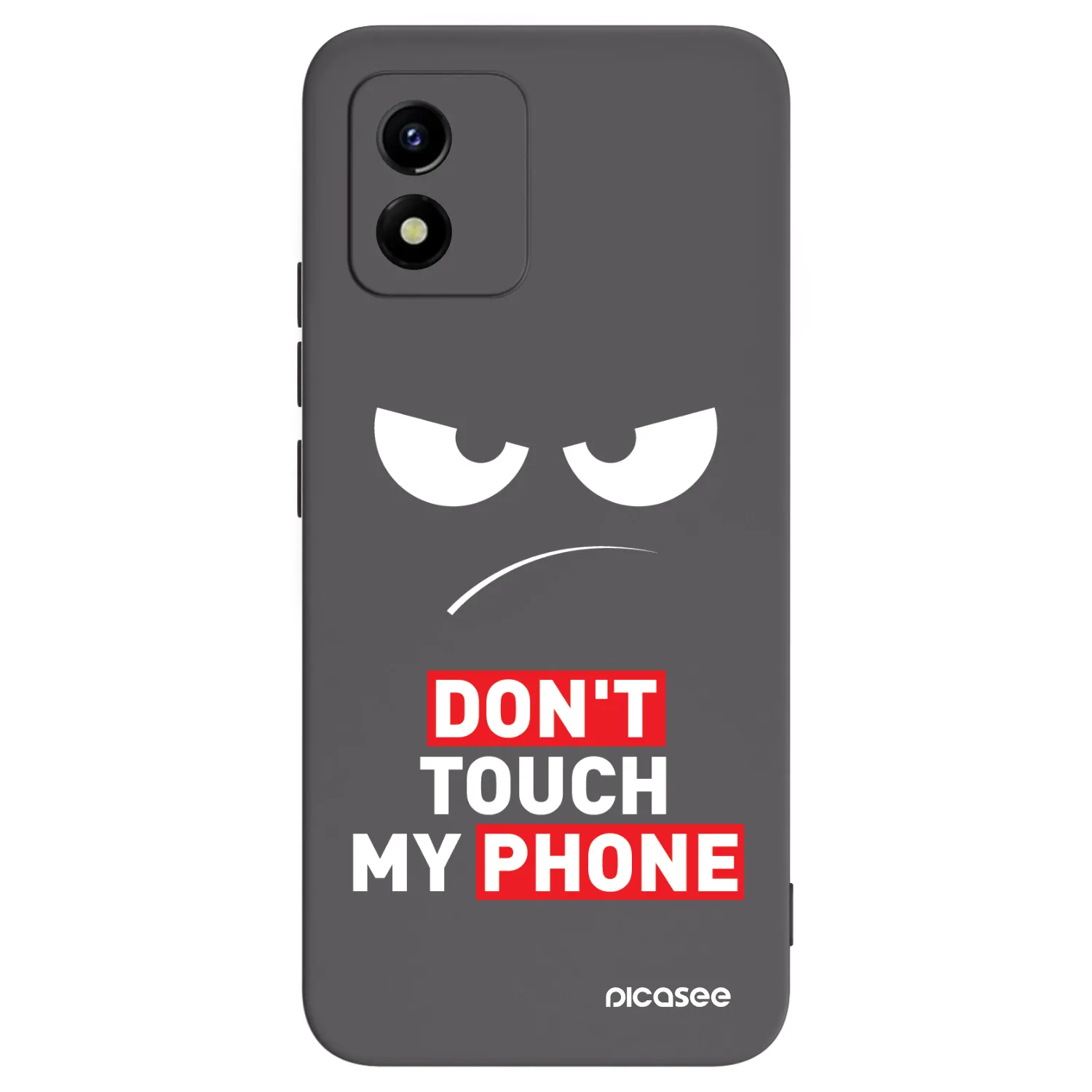 Picasee silikonski črni ovitek za Vivo Y01 - Angry Eyes - Transparent