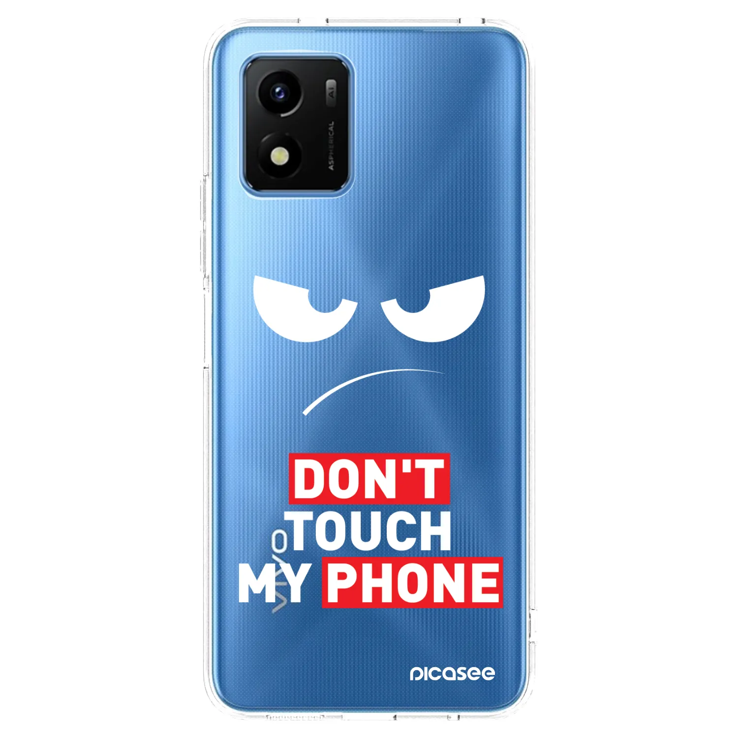 Picasee silikonski prozorni ovitek za Vivo Y01 - Angry Eyes - Transparent