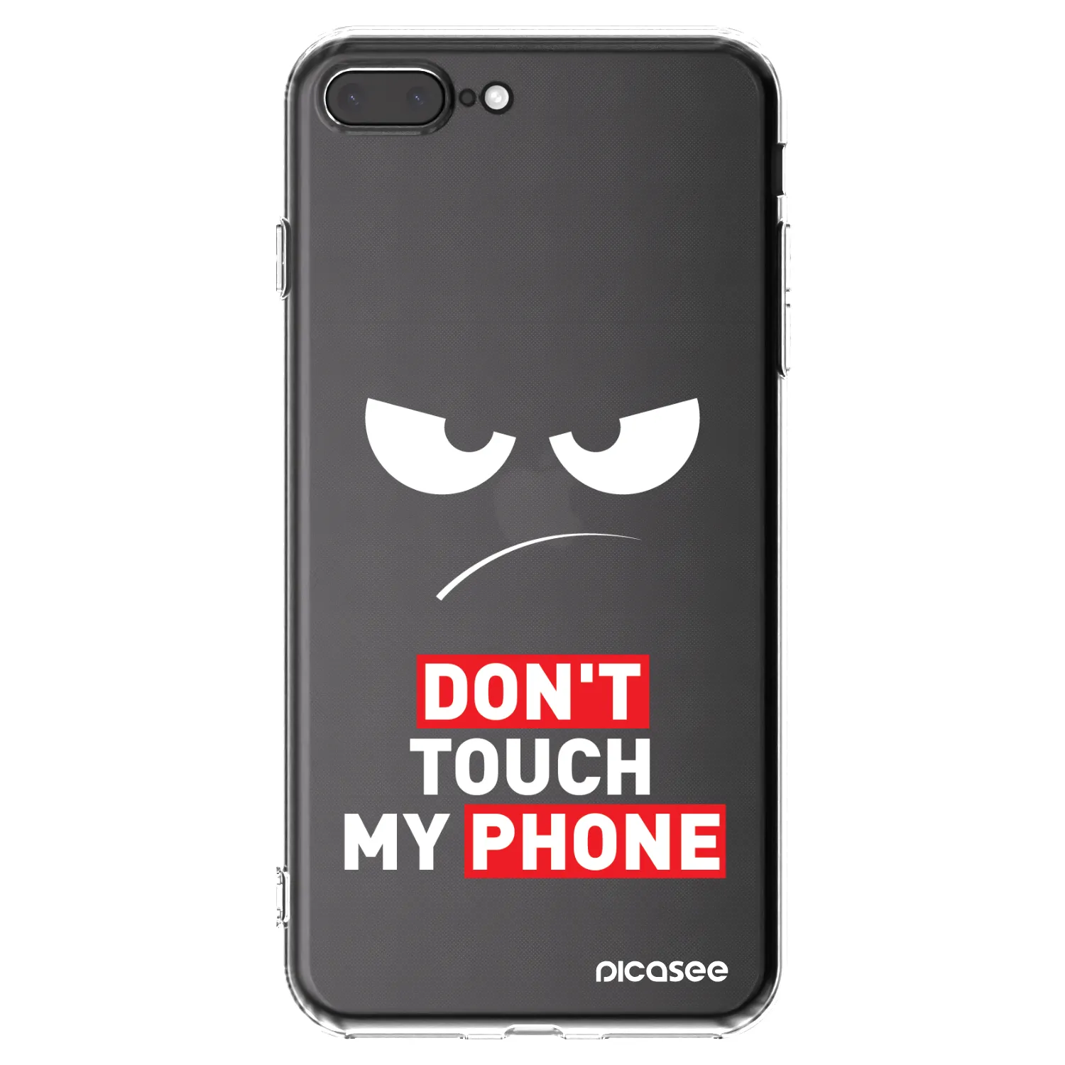 Picasee silikonski prozorni ovitek za Apple iPhone 8 Plus - Angry Eyes - Transparent
