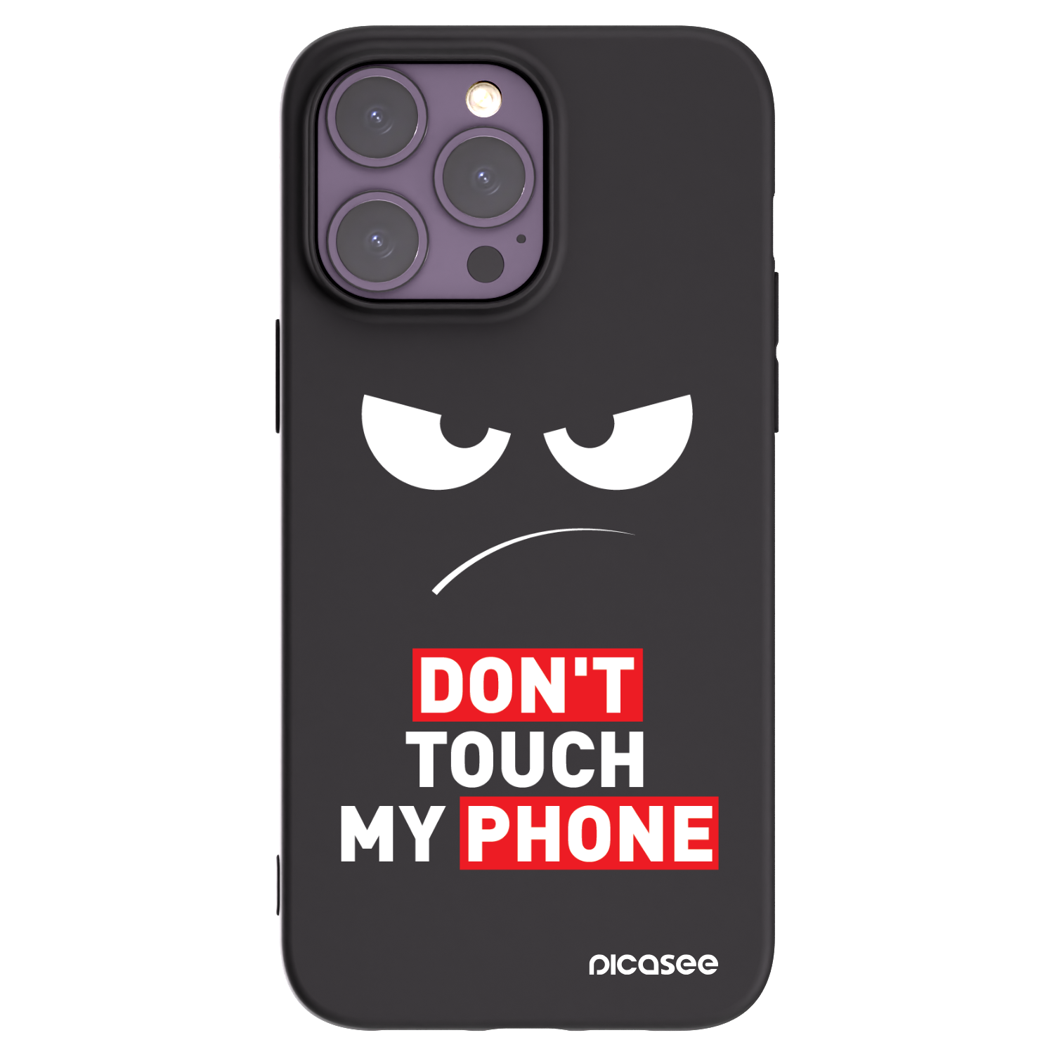 Picasee silikonski črni ovitek za Apple iPhone 14 Pro Max - Angry Eyes - Transparent