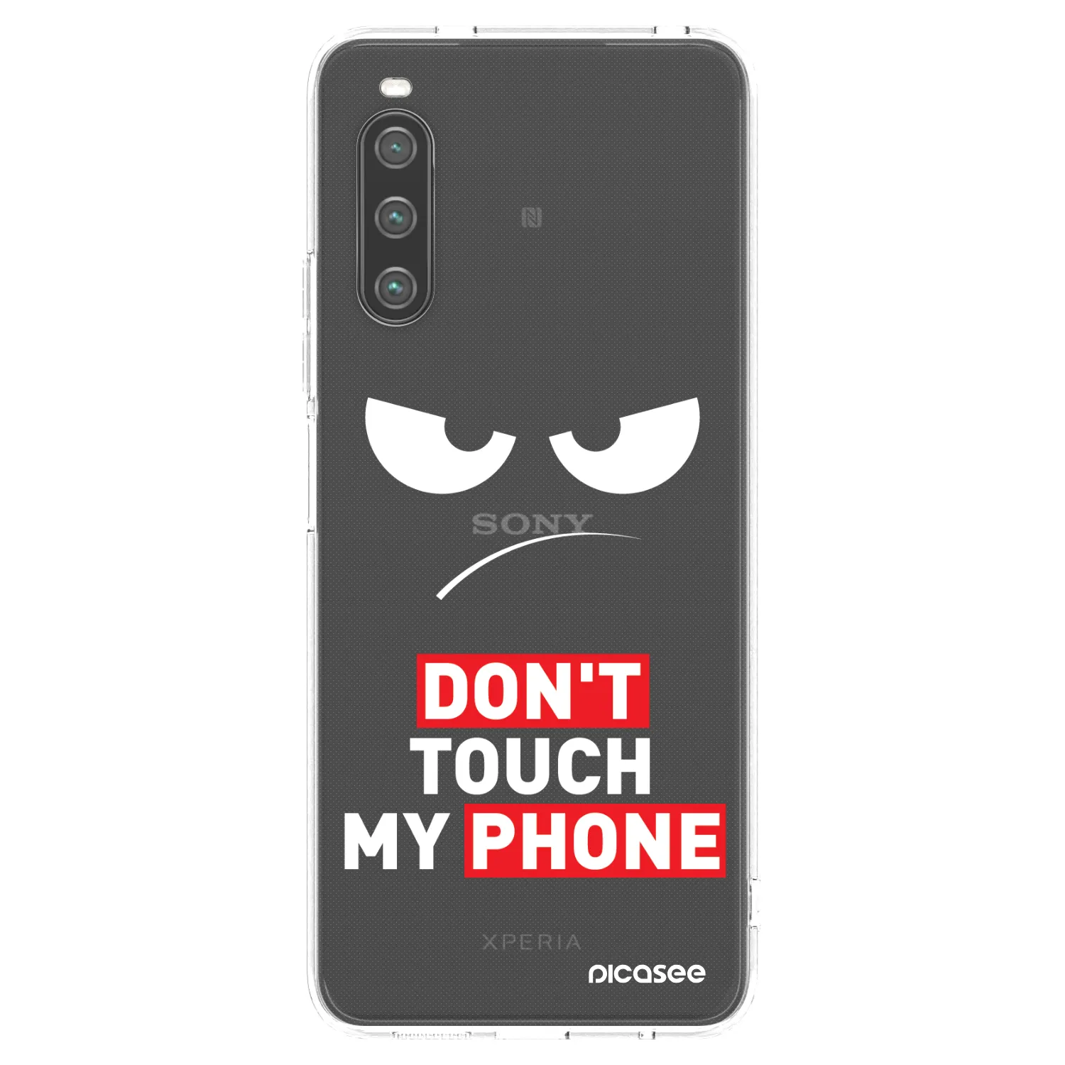 Picasee silikonski prozorni ovitek za Sony Xperia 10 IV 5G - Angry Eyes - Transparent