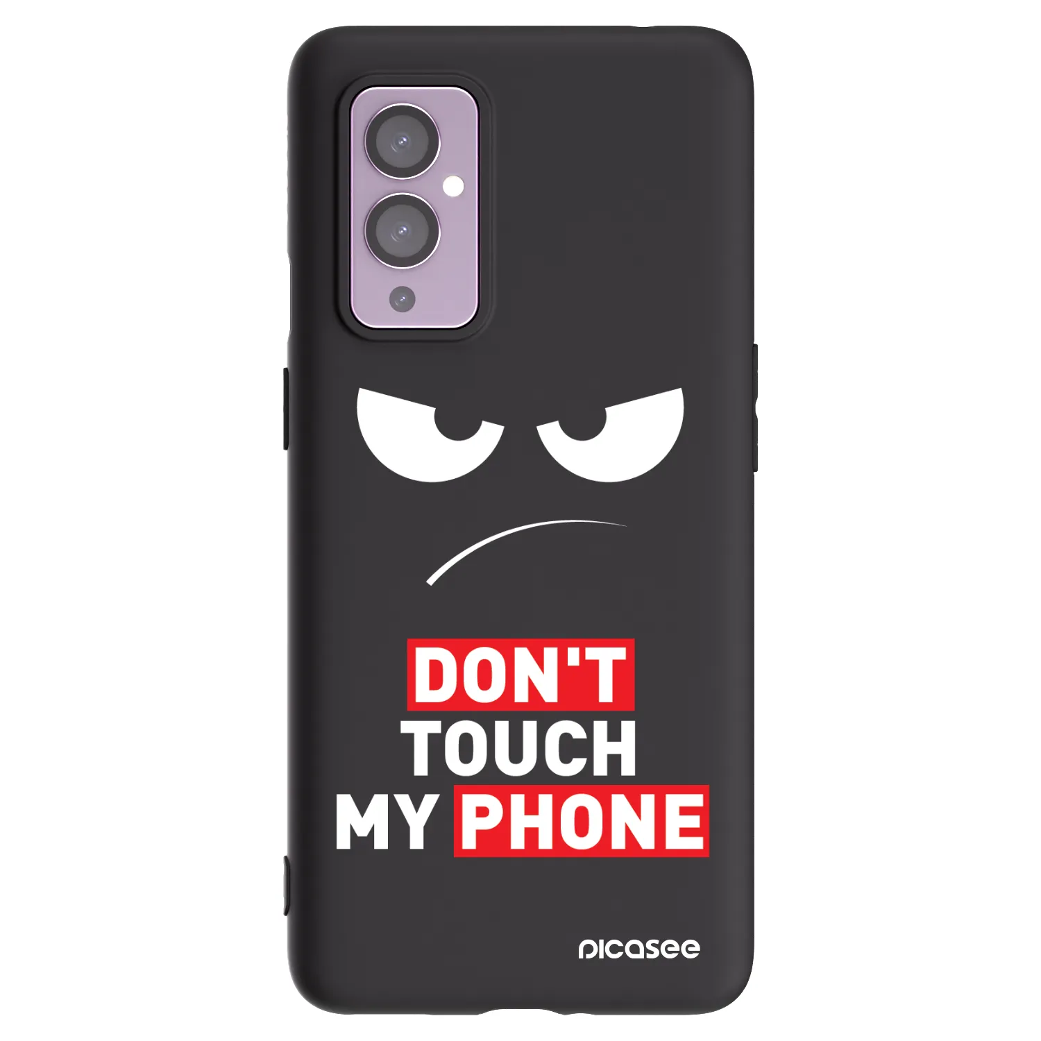 Picasee silikonski črni ovitek za OnePlus 9 - Angry Eyes - Transparent