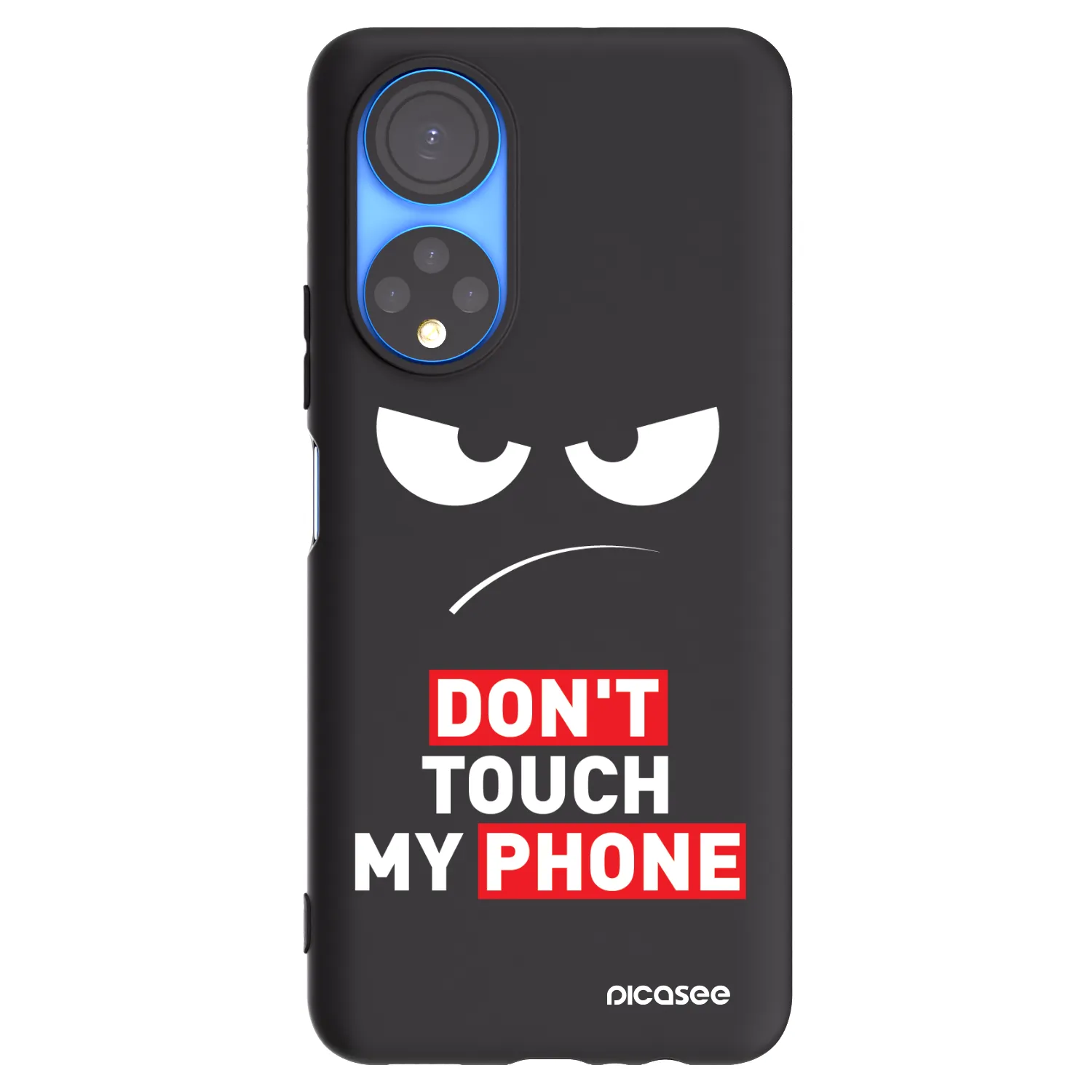 Picasee silikonski črni ovitek za Honor X7 - Angry Eyes - Transparent